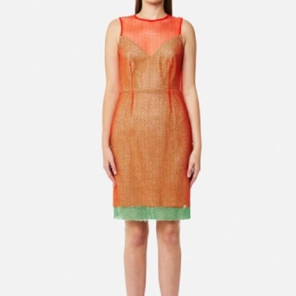 dvf mesh dress